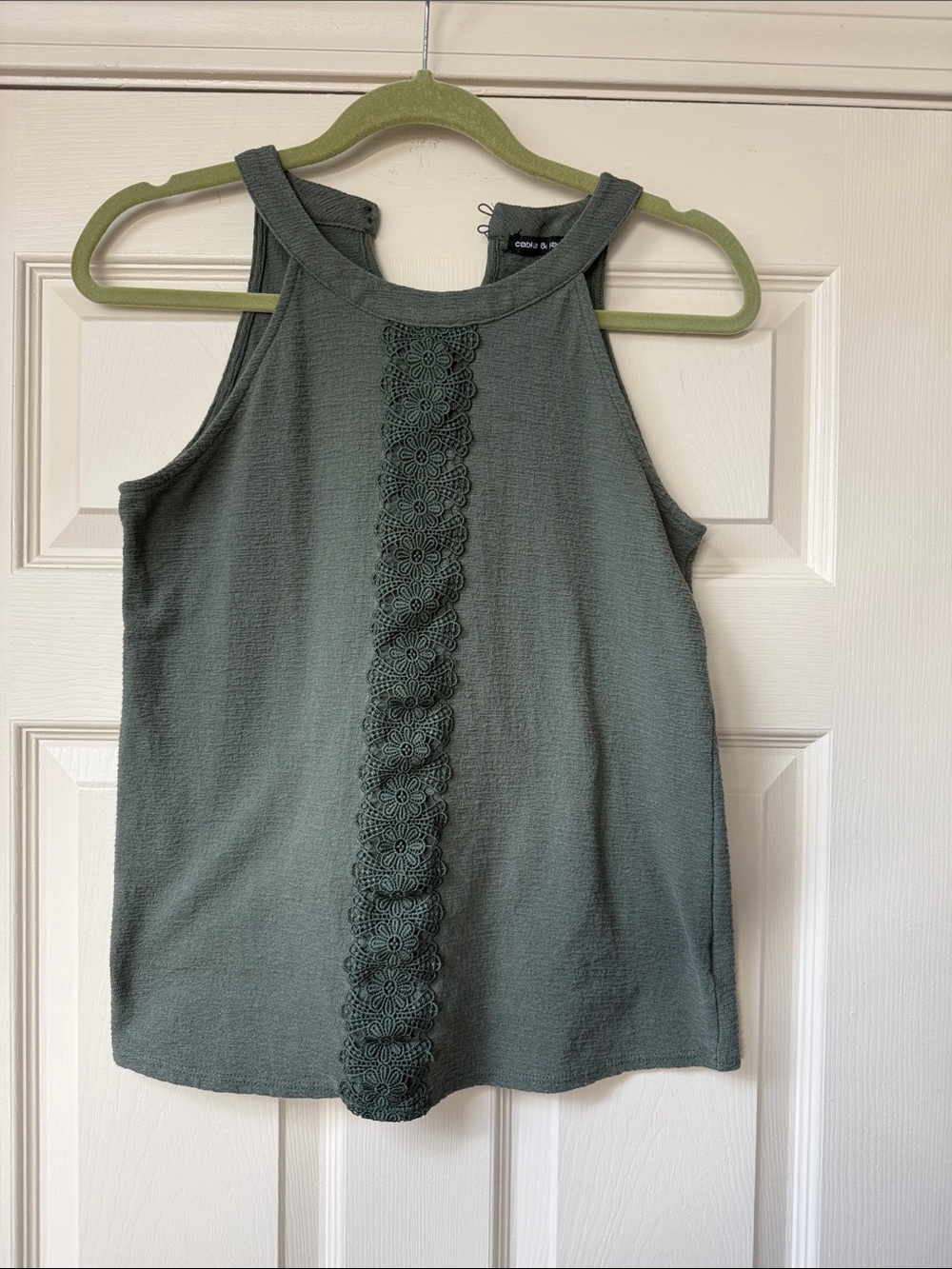 High neck halter tank top